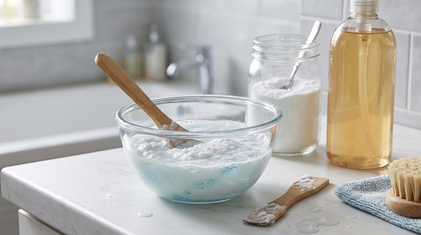 Banyo temizliğinde ezber bozan y&ouml;ntem! İki malzemeyi karıştırmak yetiyor