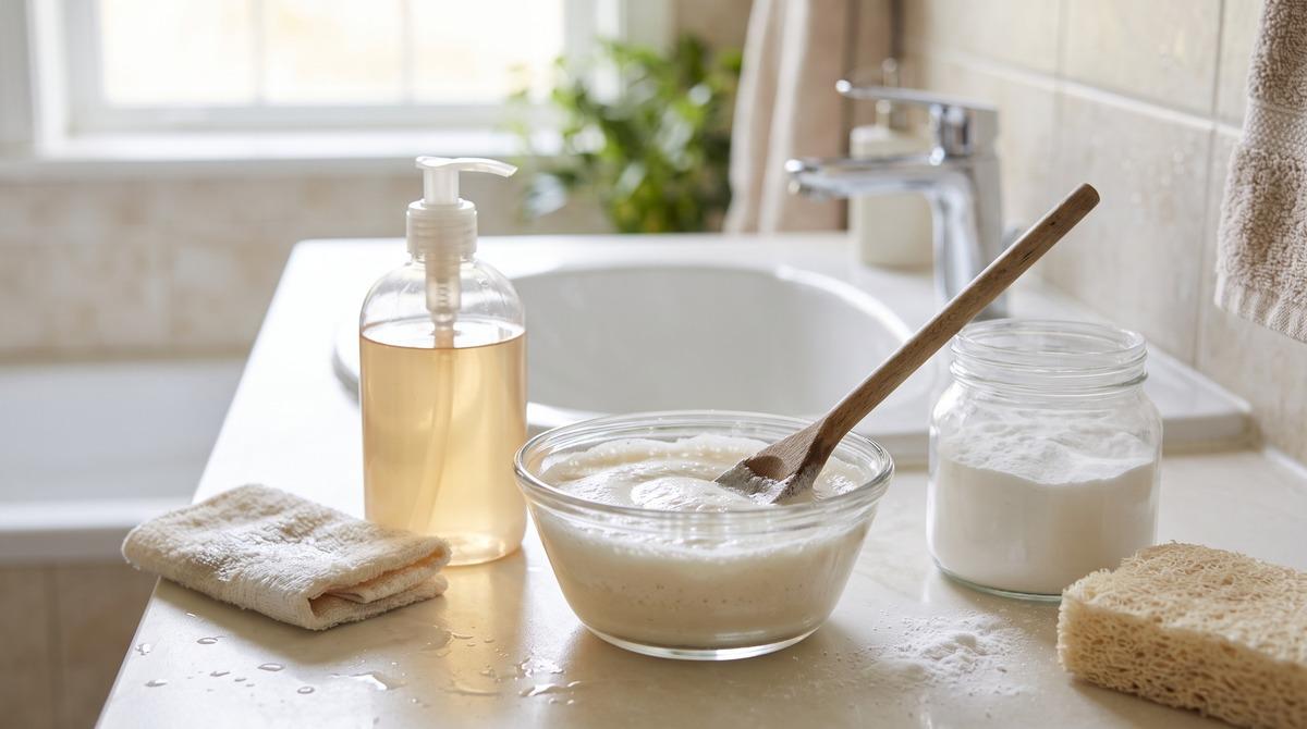 Banyo temizliğinde ezber bozan yöntem! İki malzemeyi karıştırmak yetiyor 2