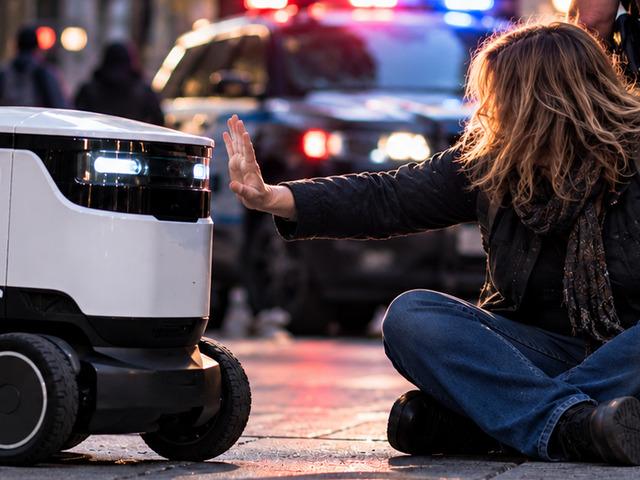 Robota yol vermeyen kadın g&ouml;zaltına alındı