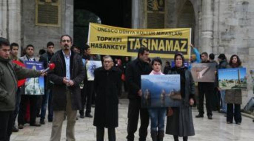 Topkapı Sarayı'nda 'Hasankeyf' eylemi