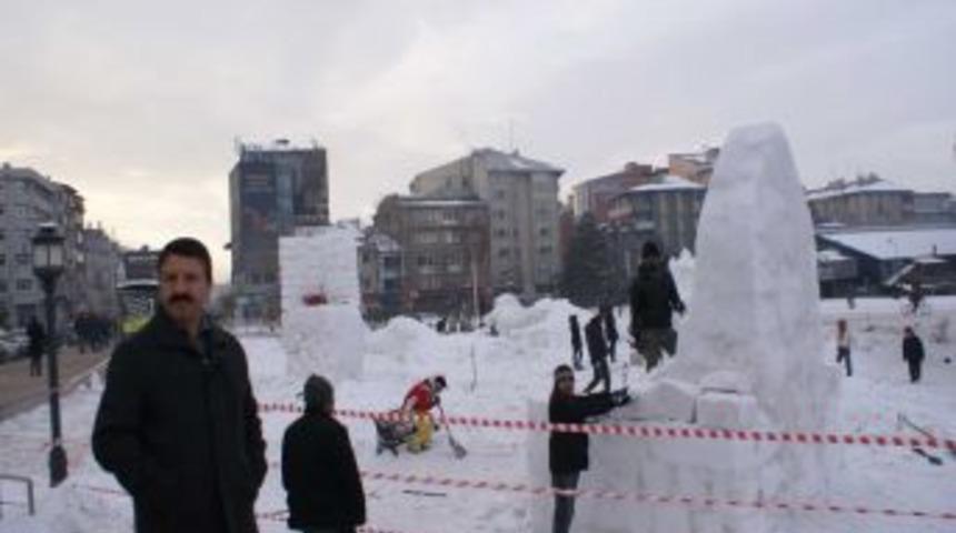 7. Ulusal Erzurum Kar Heykeli Yarışması başladı