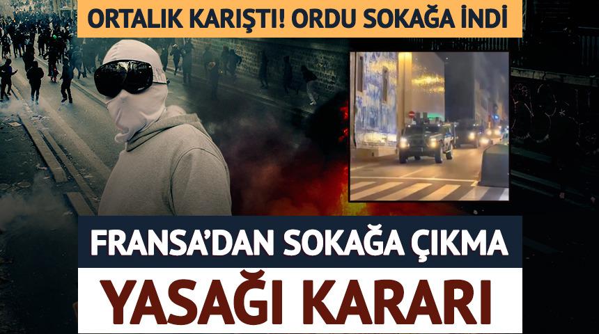 Avrupa alev alev yanıyor! Fransa'da sokağa &ccedil;ıkma yasağı, ordu sokağa indi
