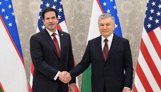 &Ouml;zbekistan Cumhurbaşkanı Mirziyoyev, ABD Dışişleri Bakanı Rubio ile g&ouml;r&uuml;şt&uuml;