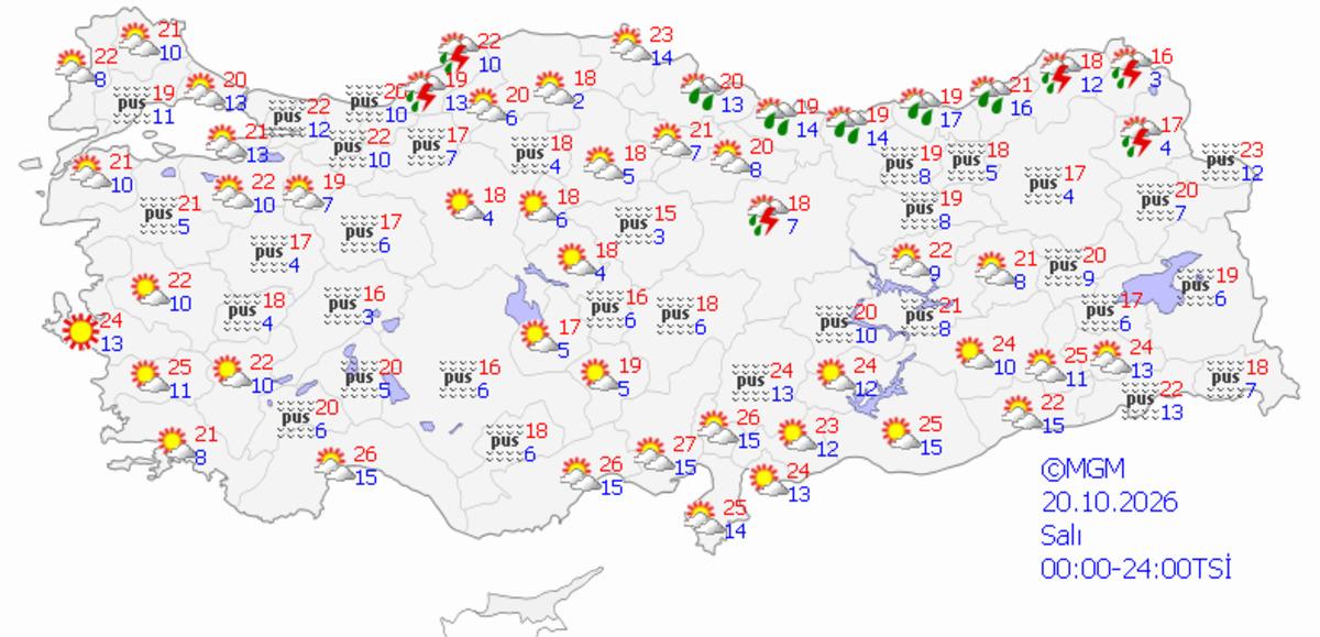 Meteoroloji il il a&ccedil;ıkladı! 7 şehirde sağanak alarmı 1