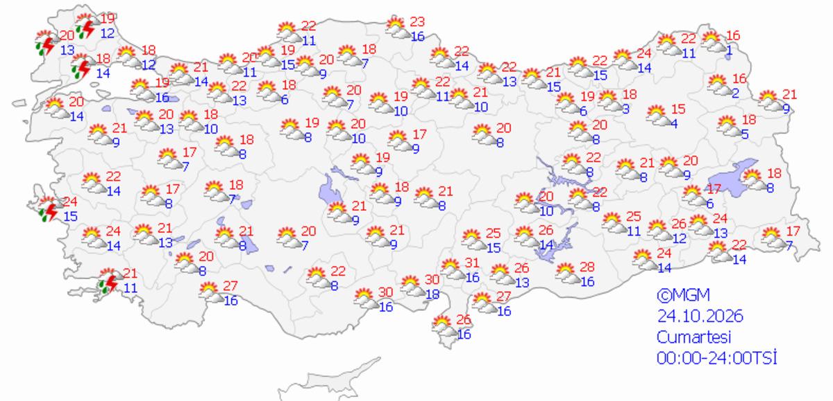 Meteoroloji il il a&ccedil;ıkladı! 7 şehirde sağanak alarmı 5