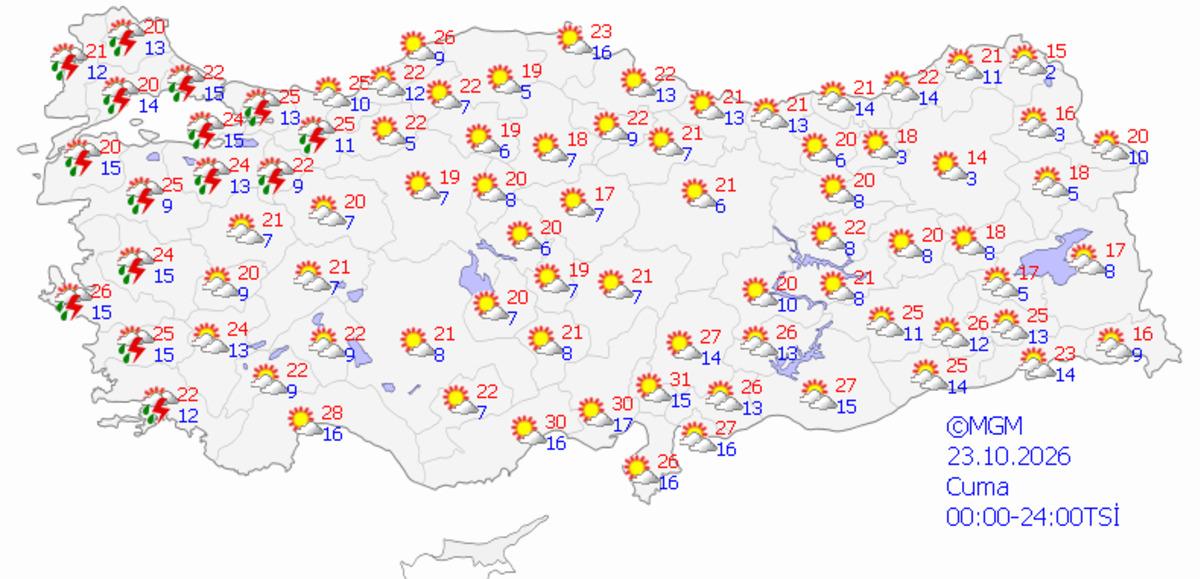 Meteoroloji il il a&ccedil;ıkladı! 7 şehirde sağanak alarmı 4