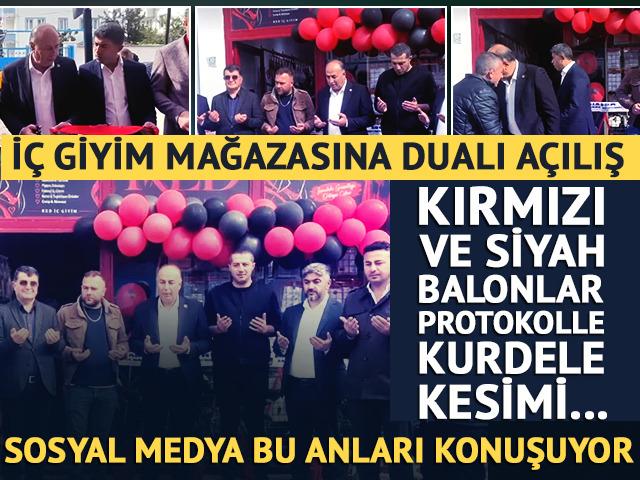 İ&ccedil; giyim mağazasına dualı a&ccedil;ılış