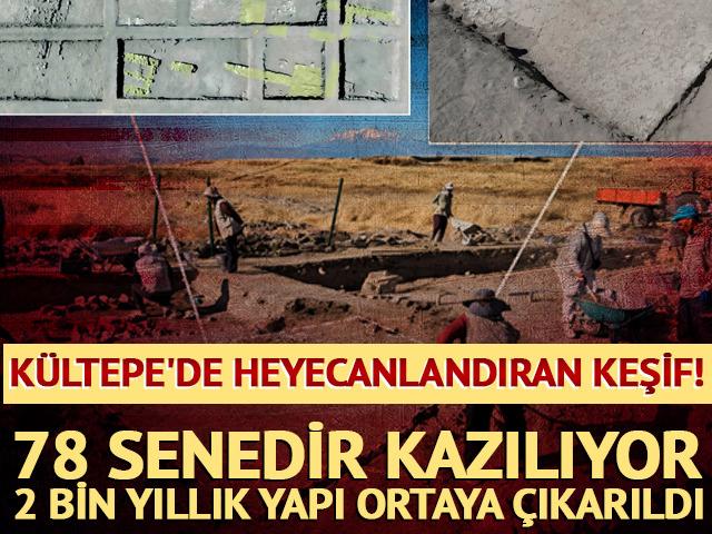 K&uuml;ltepe'de heyecanlandıran keşif: 78 senedir kazılıyor, 2 bin yıllık yapı ortaya &ccedil;ıkarıldı!