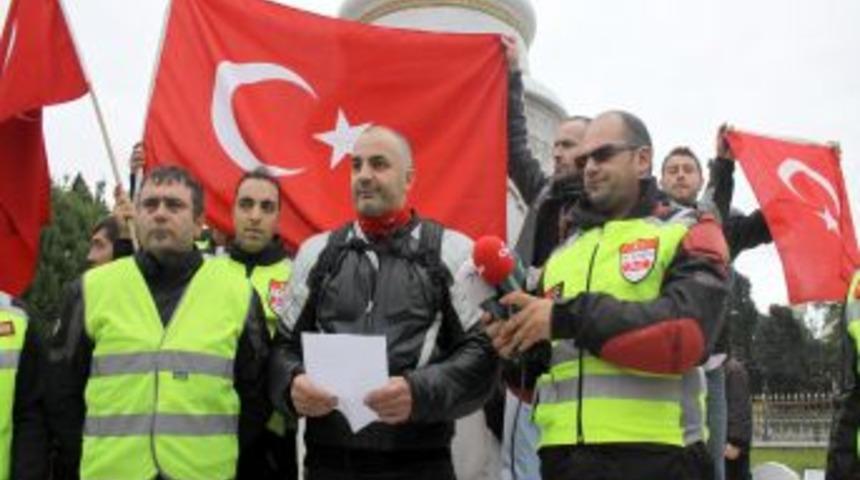 Motorculardan ter&ouml;r protestosu
