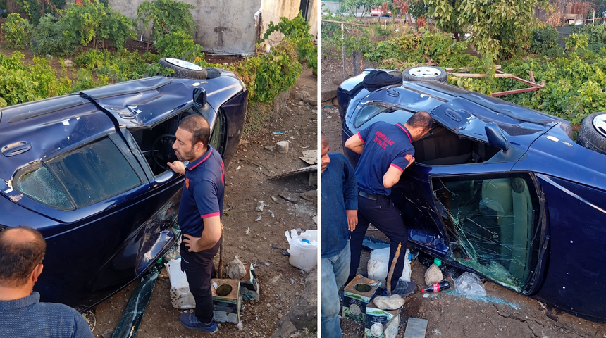 Siirt'te otomobil evin bah&ccedil;esine d&uuml;şt&uuml;! 4 kişi yaralandı
