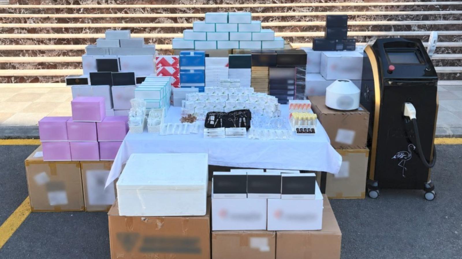 Mersin'de 10 milyonluk kaçak dolgu ve estetik malzemesi operasyonu: 2 gözaltı