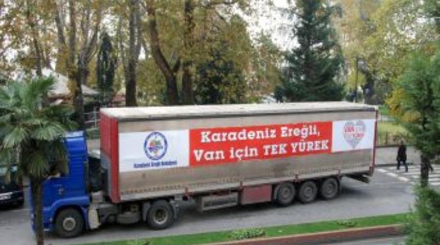 Ereğli&rsquo; de toplanan yardımlar yola &ccedil;ıktı