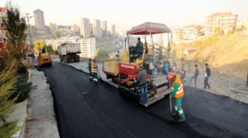 &Ccedil;ankaya'da yol yapım &ccedil;alışmaları hızlandı