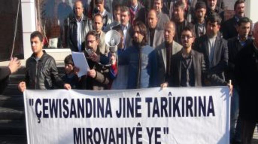 Kadına y&ouml;nelik şiddeti, erkekler protesto etti