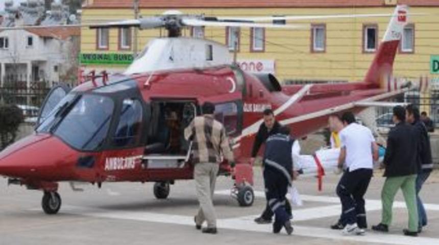 Hamile kadın ağrıları tutunca helikopterle Antalya&rsquo;ya sevk edildi