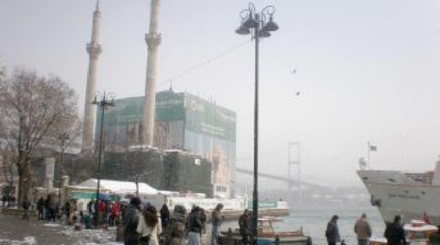 Ortak&ouml;y ve Taksim'den kar manzaraları