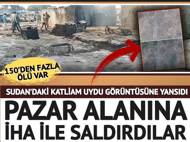 Sudan'da korkun&ccedil; saldırı! Pazarı iha ile hedef aldılar: 153 &ouml;l&uuml;