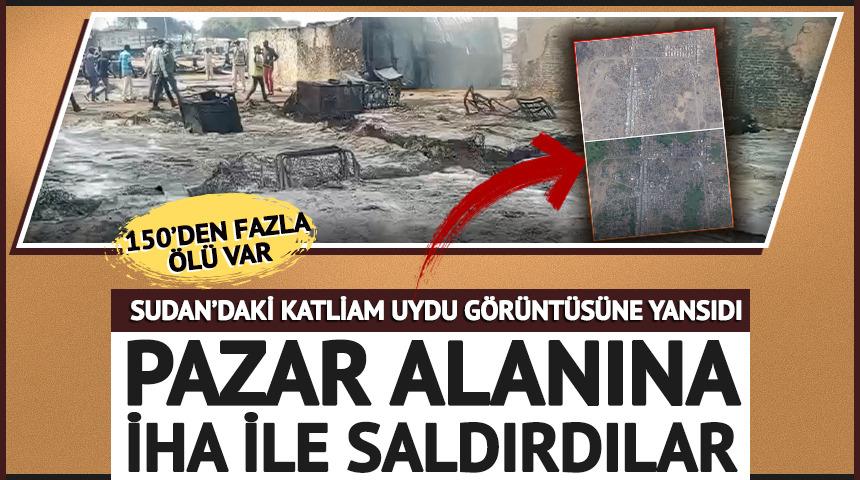 Sudan'da korkun&ccedil; saldırı! Pazarı iha ile hedef aldılar: 153 &ouml;l&uuml;