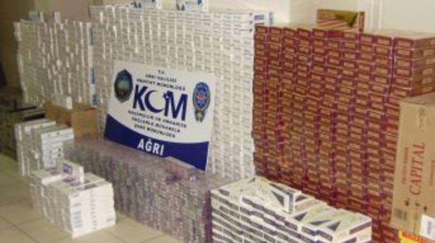 Ağrı&rsquo;da 252 bin paket ka&ccedil;ak sigara ele ge&ccedil;irildi