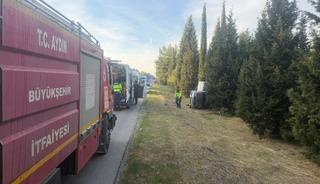 Aydın’da otomobil devrildi: 2 yaralı