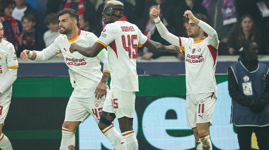 Galatasaray'da Yunus Akg&uuml;n'den Lille'e 65 saniyede rekor!