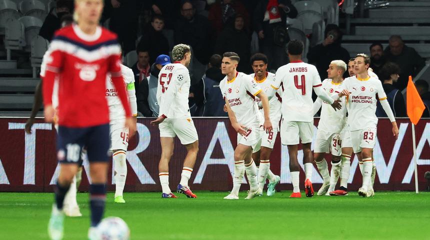 Galatasaray, Lille galibiyetiyle T&uuml;rkiye rekoru kırdı!