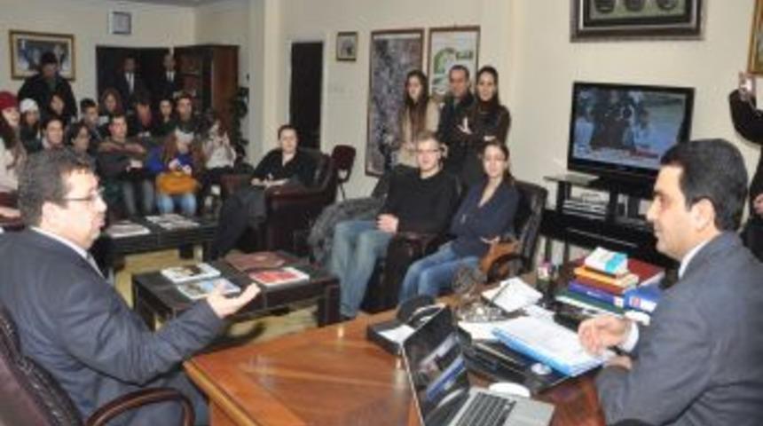 5 uluslararası kuruluştan 30 katılımcı Başkan Bah&ccedil;eci&rsquo;yi ziyaret etti