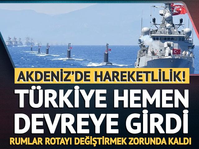 Akdeniz'de hareketlilik! T&uuml;rkiye devreye girdi, Rumlar geri adım attı