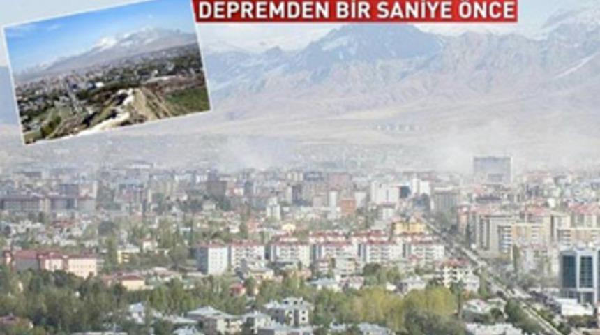 Van depreminin fotoğrafını &ccedil;ekti