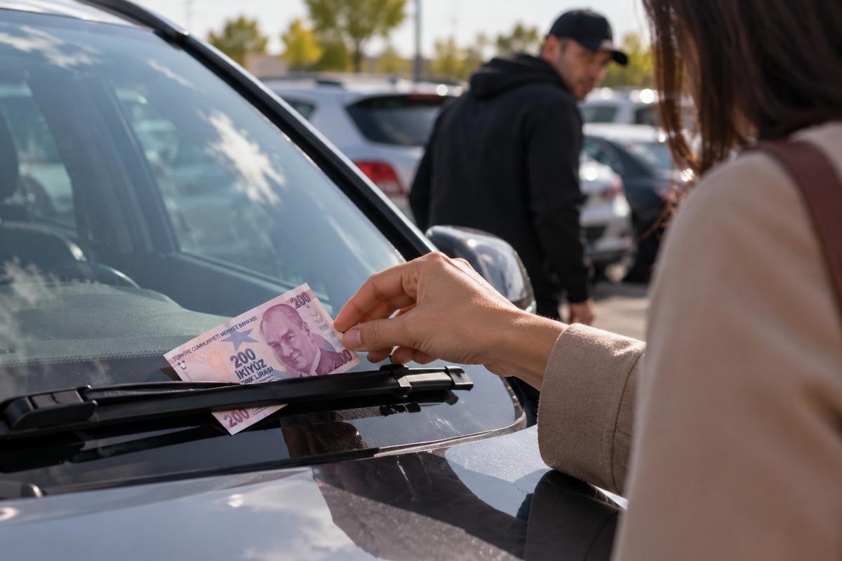 Aracınızın sileceğinde 200 TL g&ouml;r&uuml;rseniz arabadan inmeyin! Hırsızların yeni y&ouml;ntemi 1