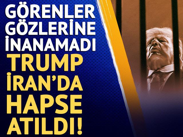 G&ouml;renler d&ouml;n&uuml;p bir daha baktı: Trump İran'da hapse atıldı! 