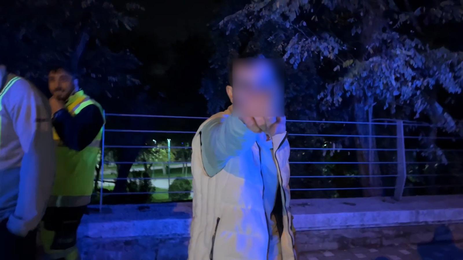 Alkollü yakalandı, gazeteciye öfkelendi