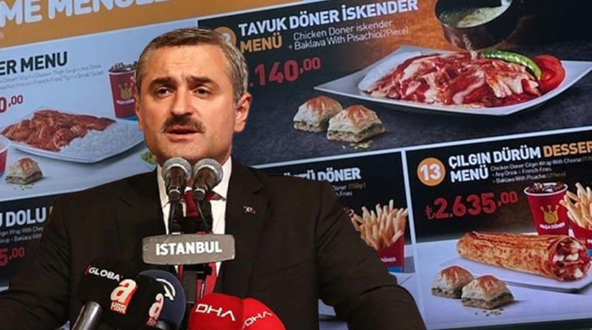 Neredeyse 3 bin TL'ye tavuk d&ouml;ner satılıyor! Sahibi AK Partili milletvekili Şenocak &ccedil;ıktı