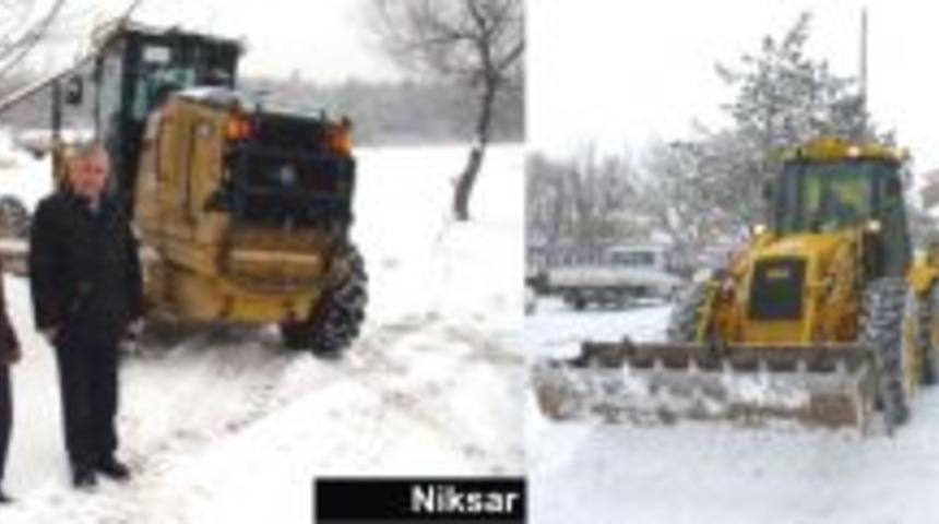 Tokat'ın il&ccedil;elerinden kış manzaraları