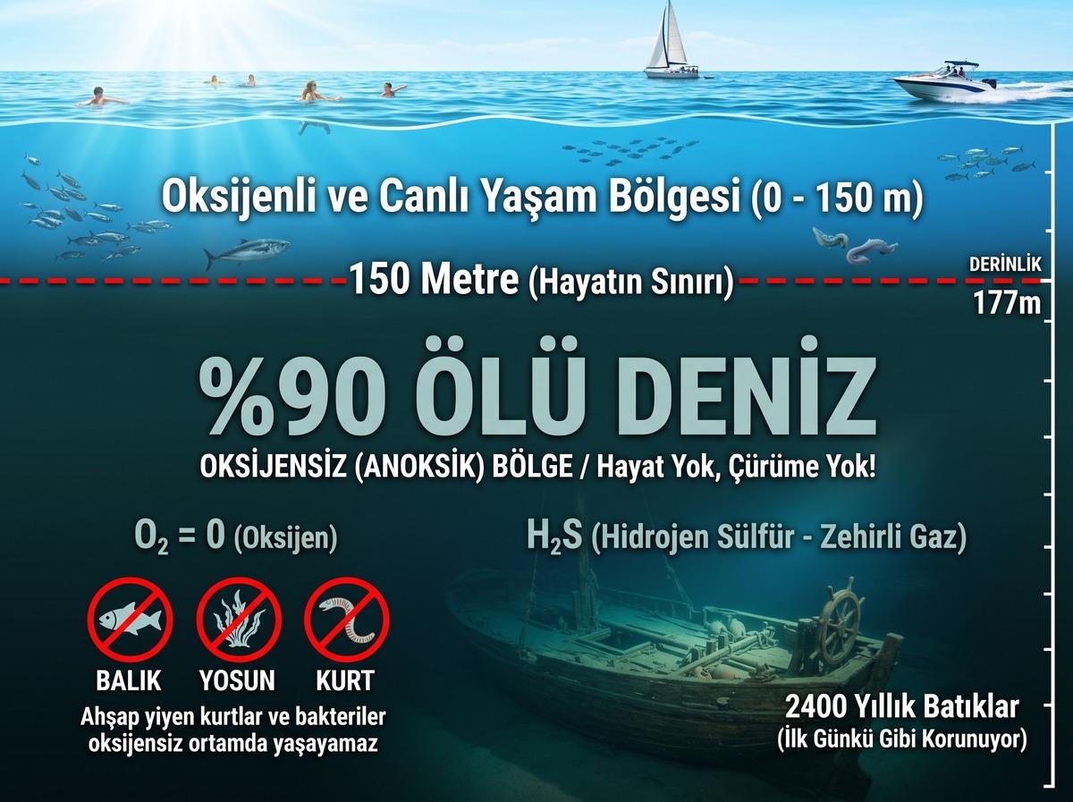 Türkiye nin ölü denizi: Öyle ki batan gemi bile çürümüyor! 3