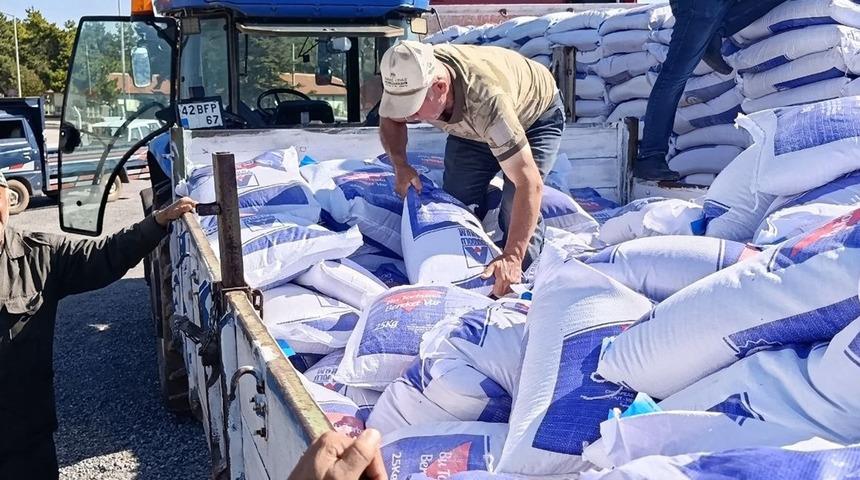 Beyşehir ve H&uuml;y&uuml;k'te mercimek &uuml;reticisine 3,6 milyon liralık destek