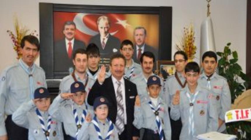 Yozgatlı izcilerden Başkan Başer&rsquo;e ziyaret