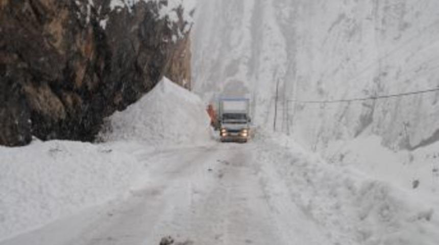 Hakkari'de &ccedil;ığ d&uuml;şt&uuml;, 50 ara&ccedil; yolda kaldı