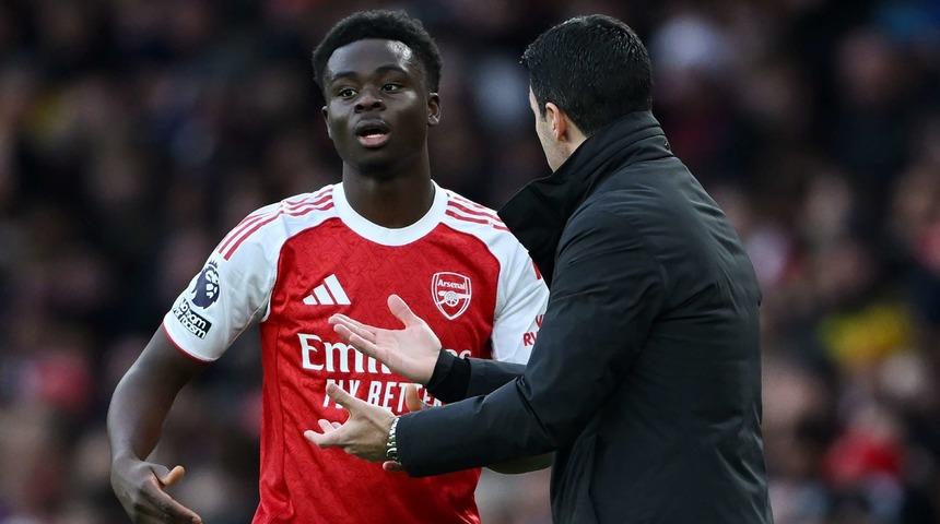 Arsenal'de Saka'nın sakatlığı teknik direkt&ouml;r Arteta'yı endişelendiriyor