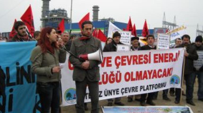 &Ccedil;evrecilerden termik santral protestosu