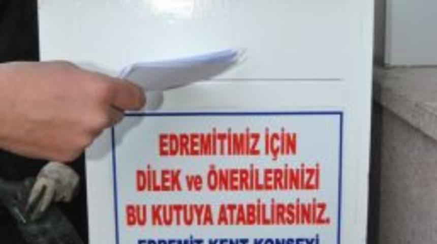 Edremit Kent Konseyi beş noktaya dilek ve şikayet kutusu koydu