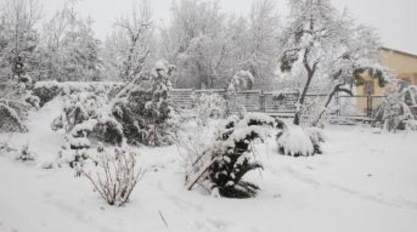 Ereğliler beyaz &ouml;rt&uuml; ile kaplanmış şehre uyandı