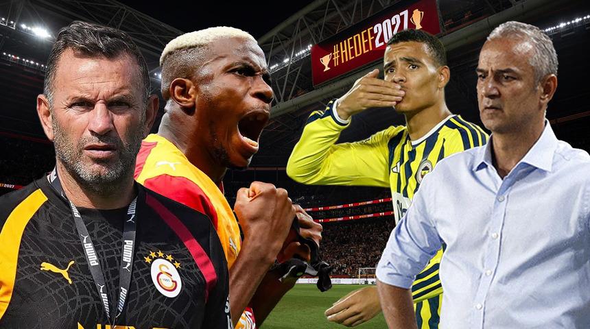 Galatasaray-Fenerbah&ccedil;e derbisinde s&uuml;rpriz plan! İsmail Kartal'ın Osimhen hamlesi