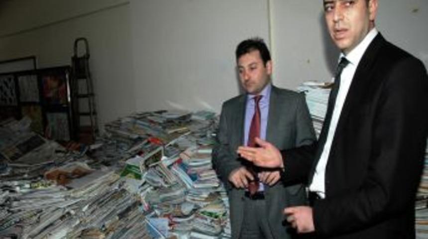 Hoşg&ouml;r&uuml;'l&uuml; &ouml;ğrenciler bir ayda 6 ton atık kağıt topladı