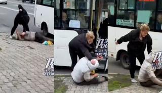 Rusya'da iğren&ccedil; olay: Tacizciyi minib&uuml;sten indirip tekme tokat d&ouml;vd&uuml;!