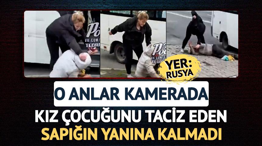 Rusya'da iğren&ccedil; olay: Tacizciyi minib&uuml;sten indirip tekme tokat d&ouml;vd&uuml;!