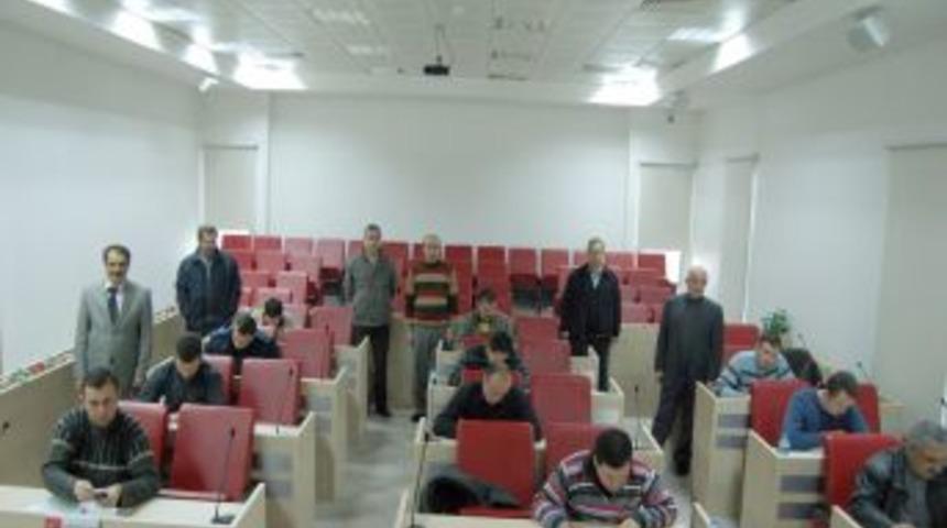 G&ouml;nen Belediyesi'nde g&ouml;revde y&uuml;kselme sınavı yapıldı