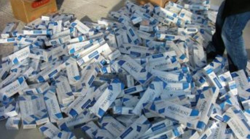 Kargoyla ka&ccedil;ak sigara nakline polis engeli