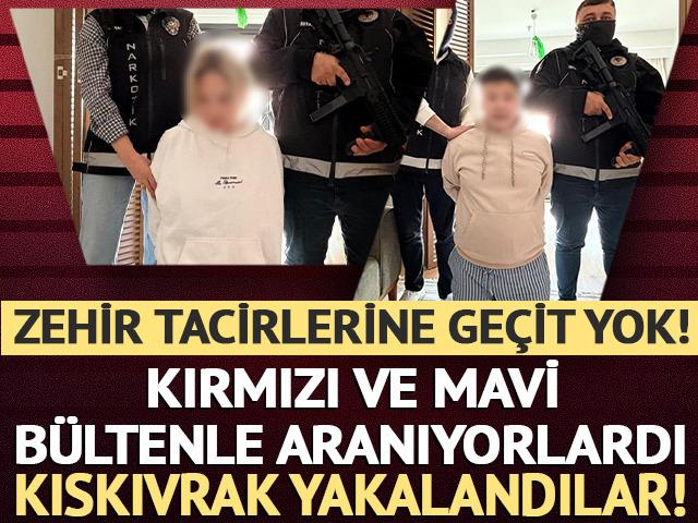 Mavi ve kırmızı b&uuml;ltenle aranıyorlardı! İstanbul'da kıskıvrak yakalandılar