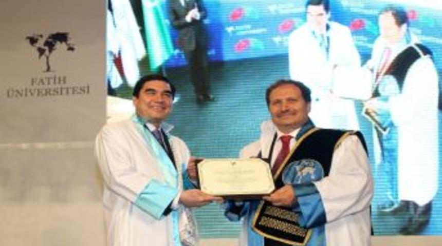 Fatih &Uuml;niversitesi'nden T&uuml;rkmenistan Cumhurbaşkanı'na fahri doktora